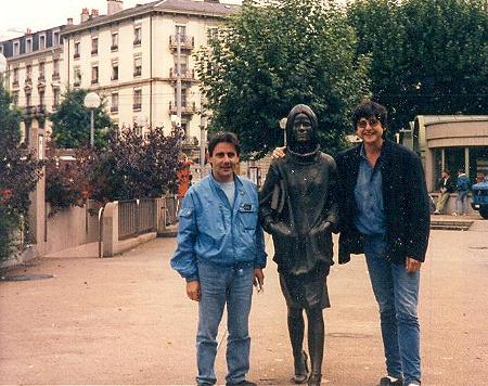 Carmelo Prez (a la derecha) con J. V. Fras en Ginebra