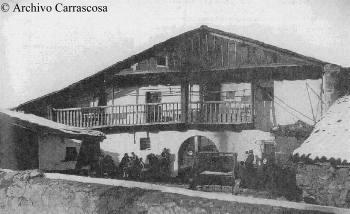 Casa llamada del "to Carquines", ya desaparecida. San Leonardo de Yage (Archivo Carrascosa)