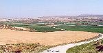 Tierras de Mazatern con la ermita al fondo